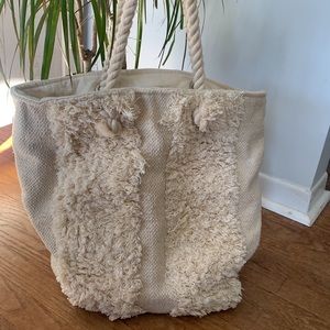 Cream Beach Bag